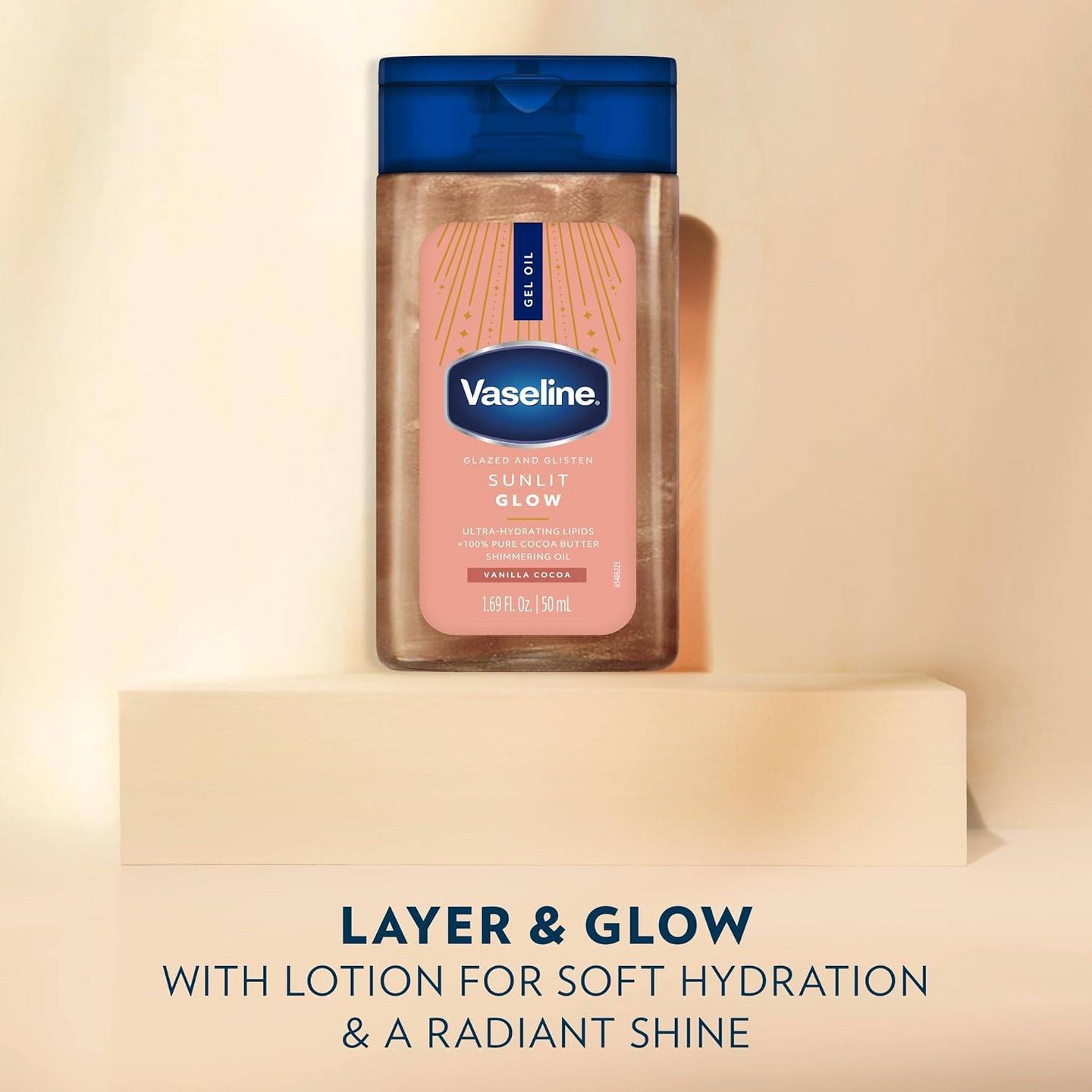 Мерцающее гелевое масло для тела Vaseline Glazed & Glisten, Sunlit Glow, 1.69 oz — фото 4