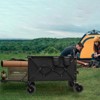 VisioGear Foldable Wagon with Extended Tailgate, Extra Long Extender Wagon Cart, Beach Wagon, Black&Gray, 55.12"*22.83"*43.31" - 4 of 4