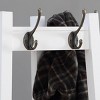 SEVOBAL Coat Rack with 3-Tier Storage Shelves and Silver Hooks for Stylish Entryway or Bedroom, White, 17"*17"*72" - 4 of 4