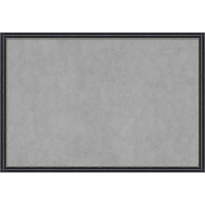 38"x26" Stylish Framed Magnetic Board Black - Amanti Art