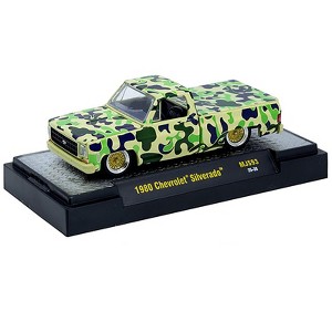 1980 Chevrolet Silverado Pickup Truck Camouflage Limited Edition to 7480 pieces Worldwide 1/64 Diecast Model Car by M2 Machines - 1 of 1