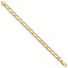 Black Bow Jewelry Men's 14k Yellow Gold, 8.5mm Solid Open Link Chain Bracelet - 2 of 4
