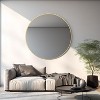 32 Inch Black Metal Framed Round Bathrrom Mirror for Wall. - 3 of 4
