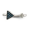 Black Bow Jewelry Stainless Steel Reconstructed Turquoise Triangle Open Ring - 4 of 4