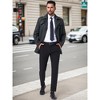 INSPIRE CHIC Men's Zipper Single Breasted Winter Business Scarf Collar Mid-Length Overcoat - 2 of 4
