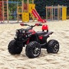 Aosom 12V Kids ATV Ride-on Four-Wheeler Toy Car with Music, Realistic Headlights, Wide Wheels, Rechargeable Battery-Powered for Boys Girls - 2 of 4