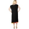 LA LEELA Women's Summer Holiday Beachwear Swim Suit Loose Bathing Suit Swim Beach Cover-up Dress Robe X-Large-XX-Large Black, Solid - image 3 of 4