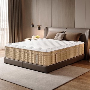 Whisen 14" Queen Hybrid Mattress, Memory Foam Mattress, Pocket Innerspring, Fiberglass-Free - Beige & White - 1 of 4