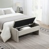 TiramisuBest 59.0" Storage Bench with Cotton Linen Grey - Storage Grey Fabric - 2 of 4