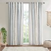 Wikineon Cotton Printed Curtain Panel with Chenille Stripe and Lining 50x108 - 2 of 4