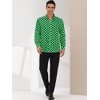 Lars Amadeus Men's Polka Dots Long Sleeves Dress Button Down Shirt - 3 of 4