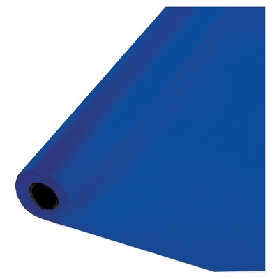Cobalt Blue Plastic Banquet Roll