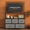 AZL1 Life Concept Utility Storage Drawers Stylish and Functional TV Storage, 5 Drawer Dresser for Nursery, Closet, Entryway, Gray, 39.3"*11.8"*20.8" - 2 of 4