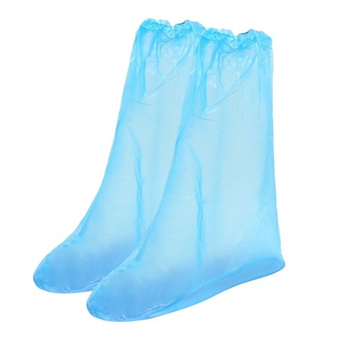 Unique Bargains Unisex Silicone Shoes Covers Rain Boots Reusable Rain Shoe  Covers Non-Slip 1 Pair Sky Blue L