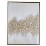 Glam Metal Abstract Framed Wall Art with Gold Frame Gold - CosmoLiving by Cosmopolitan