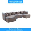 Mjkone 130" Oversized Modular Sectional Sofa, 6 Seater L/U Shaped Couch with Lumbar Pillows, Foam Filled Cloud Couch - 2 of 4