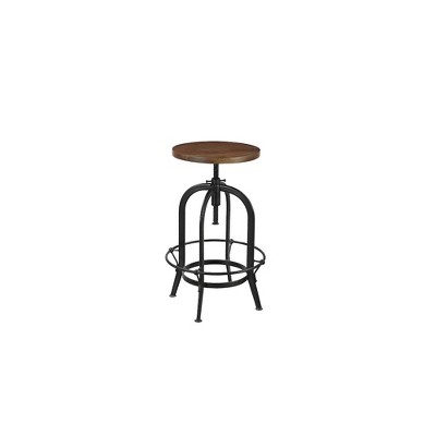 Taran Designs,Elyria Adjustable Height Solid Wood Stool