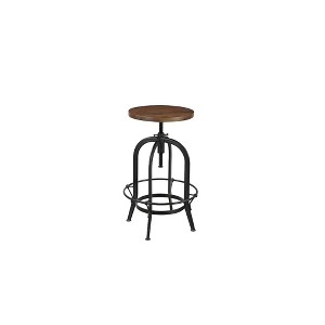 Taran Designs,Elyria Adjustable Height Solid Wood Stool - 1 of 4