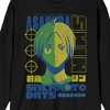 Sakamoto Days  Shin Asakura Headshot Adult Black Crew Neck Long Sleeve Tee - 2 of 3