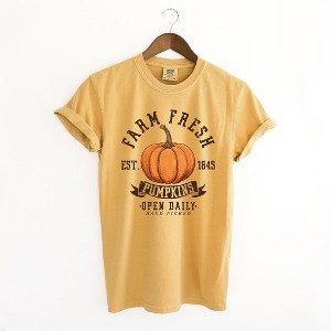 Simply Sage Market Women's Farm Fresh Open Daily Short Sleeve Garment Dyed Tee - 1 of 4