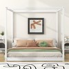 COWLOWN Queen Canopy Platform Bed with Support Legs, Modern Wooden Bed Frame for Customization - 3 of 4