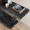 Grungis Distressed Wood Console Table,Rustic Entryway Bench with 2-Tier Solid Wood Veneer Storage Cabinet for Entryway Living Room - 4 of 4