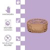 THE LICKER STORE Gigi Modern Bohemian Handwoven Hyacinth Open-Weave Oval Pet Bed with Machine-Washable Cushion - 3 of 4