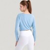 Anna-Kaci Active Women's Long Sleeve Pullover Top with Cutout Scoop Neck and Side Slit Hem - 4 of 4