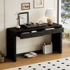 Vintage Wooden Entryway Console Table with Storage,Curved Table With 2 Drawers,Farmhouse Console Table For Hallway Living Room-Cuddlewood - 2 of 4