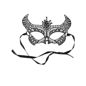 Unique Bargains Lace Half Face Party Mask Black 1 Pc - 1 of 4
