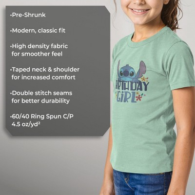 Lilo & Stitch Girl's Lilo & Stitch Birthday Girl Stitch T-Shirt - Mint - Small — фото 6