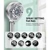 Itopfox Filtered Shower Head with Handheld, 9-Spray Setting Detachable Showerhead Hard Water Filter for Chlorine Removal Improves Skin & Hair Texture - 2 of 4