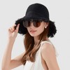 Anna-Kaci Women's Woven Bucket Hat with Soft Frayed Brim and Lightweight Straw Texture - 2 of 4