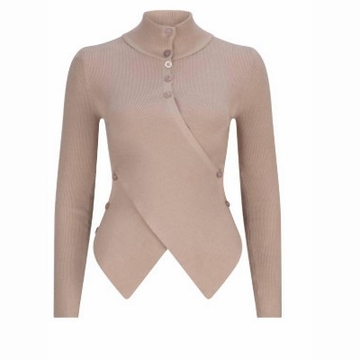 Women's Wo's Asymmetrical Buttons Top - Curaae