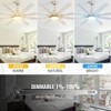 Large Industrial Smart Ceiling Fans with Lights and Remote & APP Control 8 ABS Blades 6-Speed Powerful DC Motor Reversible For Home/Commercial/Outdoor - 2 of 4