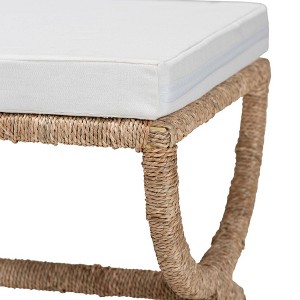 bali & pari Maliyah Seagrass Ottoman Natural Brown - 1 of 4