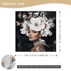 KTMBDW Floral Woman with Birds Framed Wall Art: Exquisite Painting of Lady Adorned, Perfect for Adding Artistic Charm to Home Decor - 4 of 4