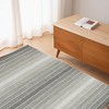 5' X 8'  Wool Striped Hand Woven Area Rug - 2 of 4