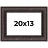 PosterPalooza | 3.5" Wide Ornate Brown Picture Frame - UV Acrylic, Backing Board, Hanging Hardware Included - 2 of 4