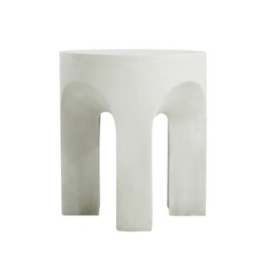 Christopher Knight Home Urktc Four Arches Light Weight Concrete Side Table, Antique White - 1 of 4