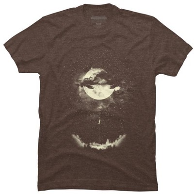Men's Design By Humans MOON CLIMBING By lostomatos T-Shirt