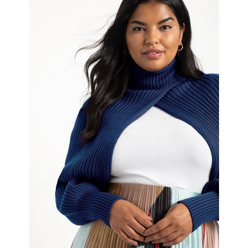 Women's plus turtleneck clearance sweater