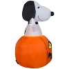 Gemmy Airblown Inflatable Snoopy In Pumpkin w/Woodstock Peanuts, 3 ft Tall, Multicolored - 4 of 4