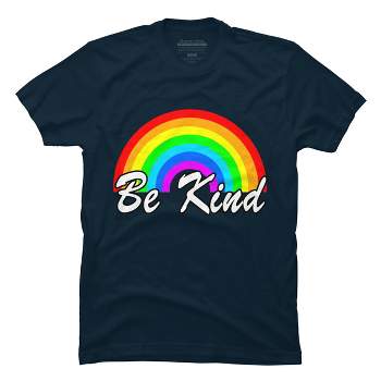 Junior's Design By Humans Be Kind Rainbow Autism Awareness By T-shirt -  Navy - Large : Target