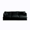 6 Seater Sectional Super Soft Sofa U Shaped Sectional Couch with 3 Ottomans 3 Toss Pillows and 2 Arm Pillows Beige Chenille - 3 of 4