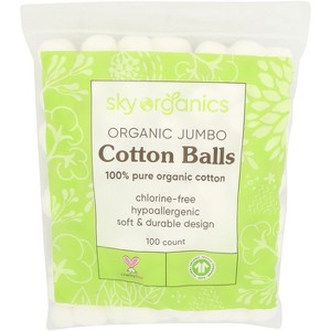 Sky Organics - Organic Jumbo Cotton Balls - 100 count - 1 of 1