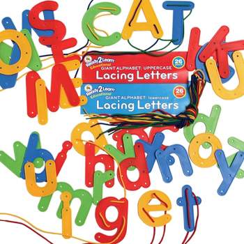 Ready 2 Learn Lacing Alphabet, Uppercase and Lowercase, Set of 52