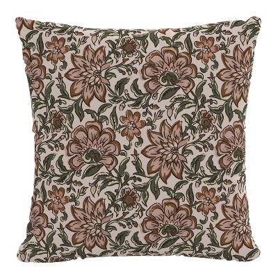 18"x18" Polyester Insert in Floral Square Throw Pillow - Skyline Furniture