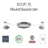 Ecopots Round Recycled Plastic Modern In/Outdoor Planter Flower Pot Saucer - 2 of 3