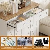 Double Tilt Out Trash Cabinet with Drawer, Hidden 20 Gallon Laundry Cabinet, Pet Proof - 3 of 4
